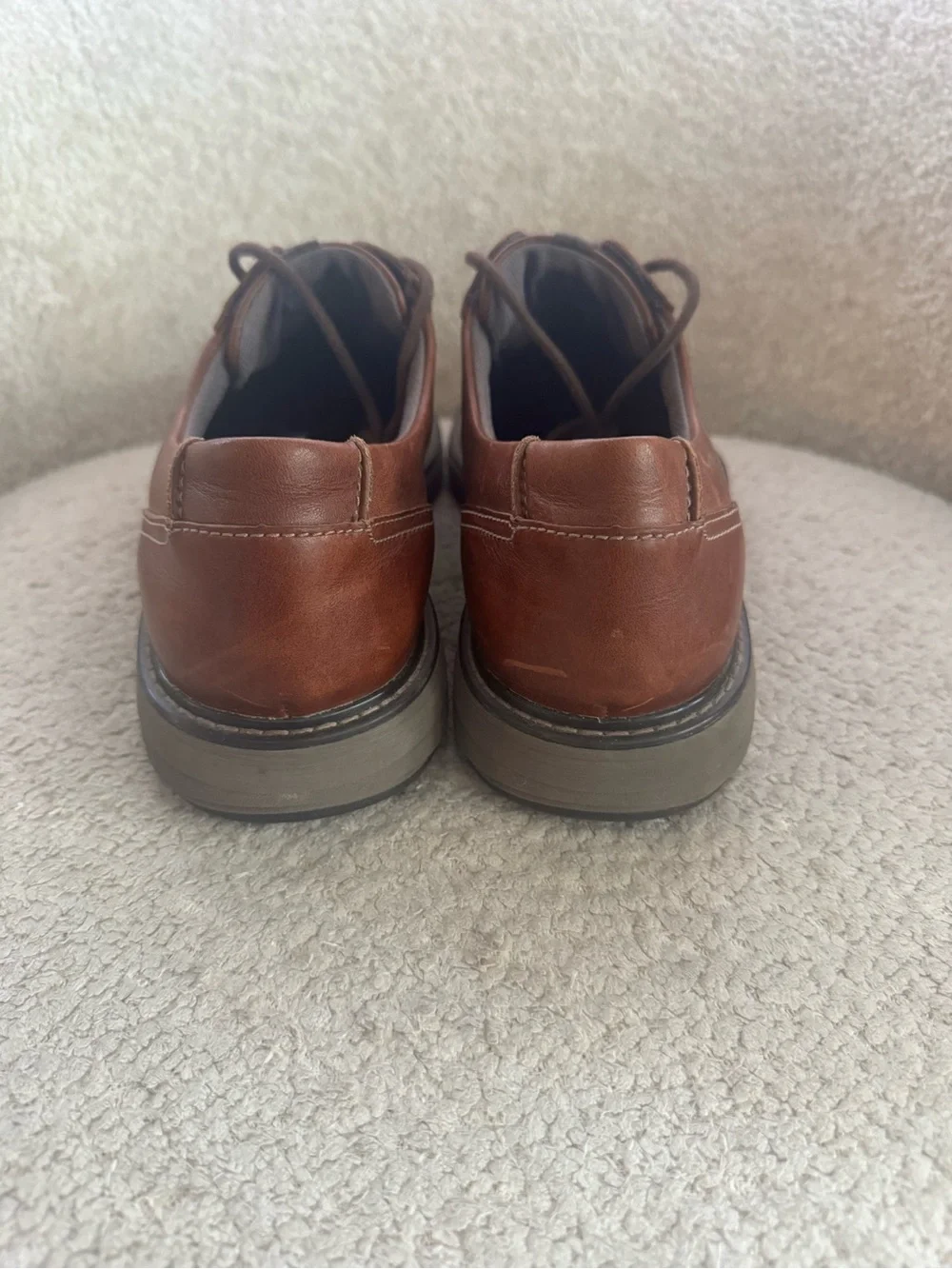 Clarks Brown Leather Oxford Dress Shoes Men’s 12M Comfort Casual